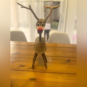 ❤️3/$15🩷Woodland Driftwood Christmas Reindeer Figurine